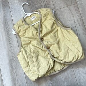 De Marvi Vest cotton quilted puffer sleeveless unisex Yellow (small) casual